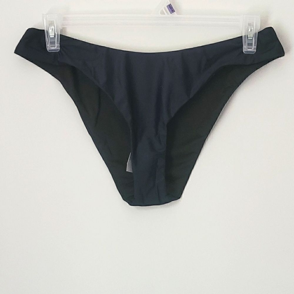 New J.Crew Curved-Waist Cheeky Bikini Bottom in Navy NWT